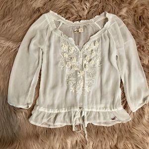 Sheer Hollister blouse